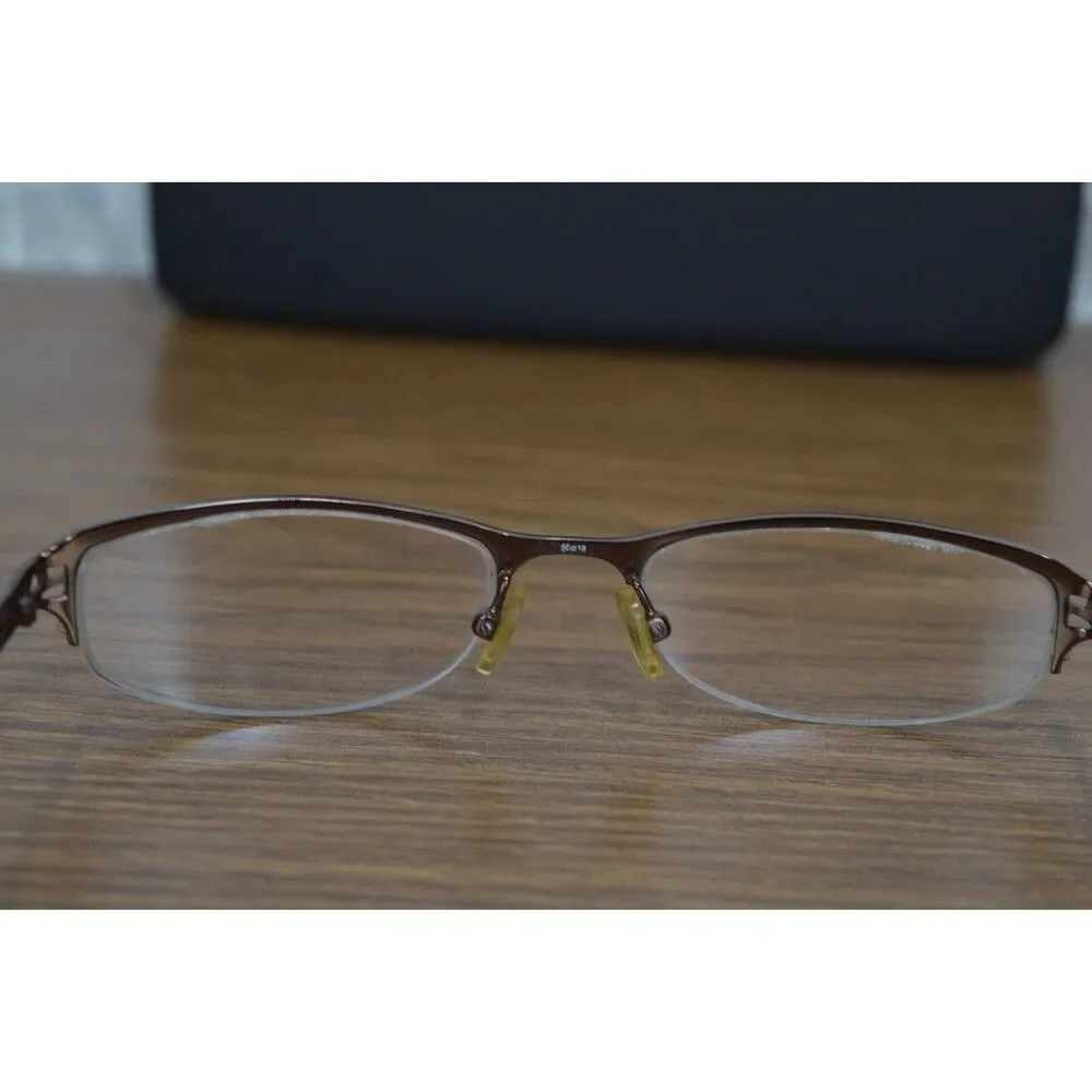 Guess Women's Cat Eye Glasses 37 Frame Grooved Metal 50 18-135 Eyeglasses 1504